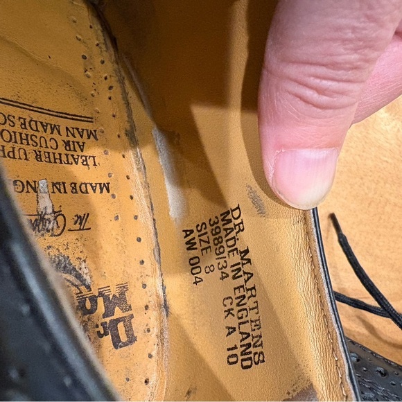 Vintage Dr.Martens Black Brogue Wingtip Shoes US 9 UK 8 black main image 8
